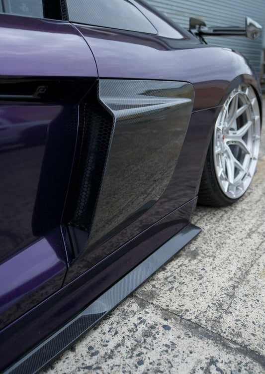 R8 LMS SIDE BLADES - AUDI R8 GEN 2 DRY CARBON SIDE INTAKE BLADES 2016+