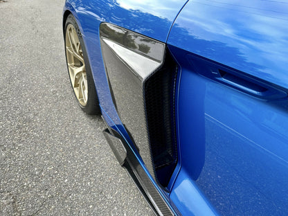 R8 LMS SIDE BLADES - AUDI R8 GEN 2 DRY CARBON SIDE INTAKE BLADES 2016+