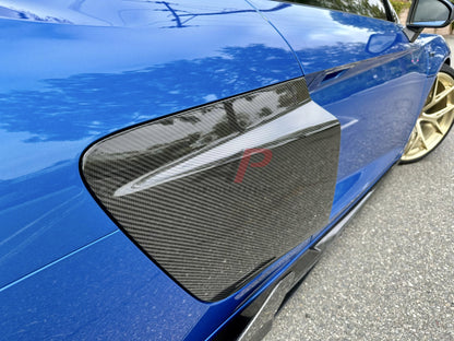 R8 LMS SIDE BLADES - AUDI R8 GEN 2 DRY CARBON SIDE INTAKE BLADES 2016+