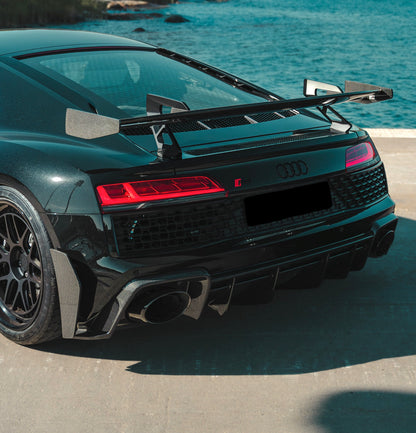 Audi R8 Carbon Fibre Rear Diffuser W Side Elements Gen 2 2019+