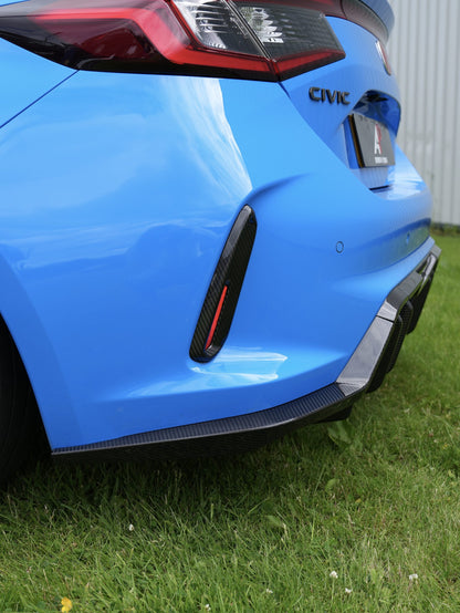FL5 Carbon Bumper Inserts – Rear Bumper Replacements for Civic Type R FL5
