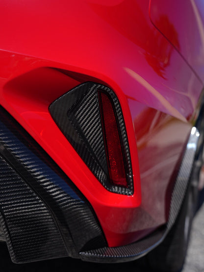 AUDI RS3 8Y GEN 2 CARBON REAR BUMPER TRIM INSERT REPLACEMENTS (GEN 2 FL)