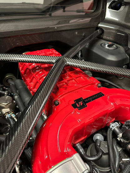 V10 CARBON X BRACE - Audi/Lamborghini R8/HURRICANE DRY CARBON FIBRE Engine Brace