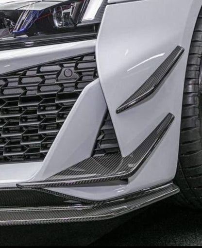 R8 GT FRONT CANARDS – Audi R8 Gen 2 FL 2019+ Dry Carbon FRONT AERO CANARDS X4