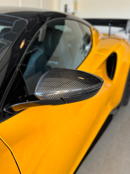 Emira Carbon Mirror Covers – Dry Carbon Replacements for Lotus Emira