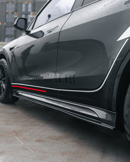 Tesla Model Y Carbon Fibre Side Skirt Replacements