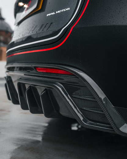 Tesla Model Y Carbon Fibre Rear Diffuser Replacement