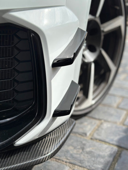 TTRS Front Canards – Audi 8S FL (2020+) ABS GLOSS BLACK 4 PIECE