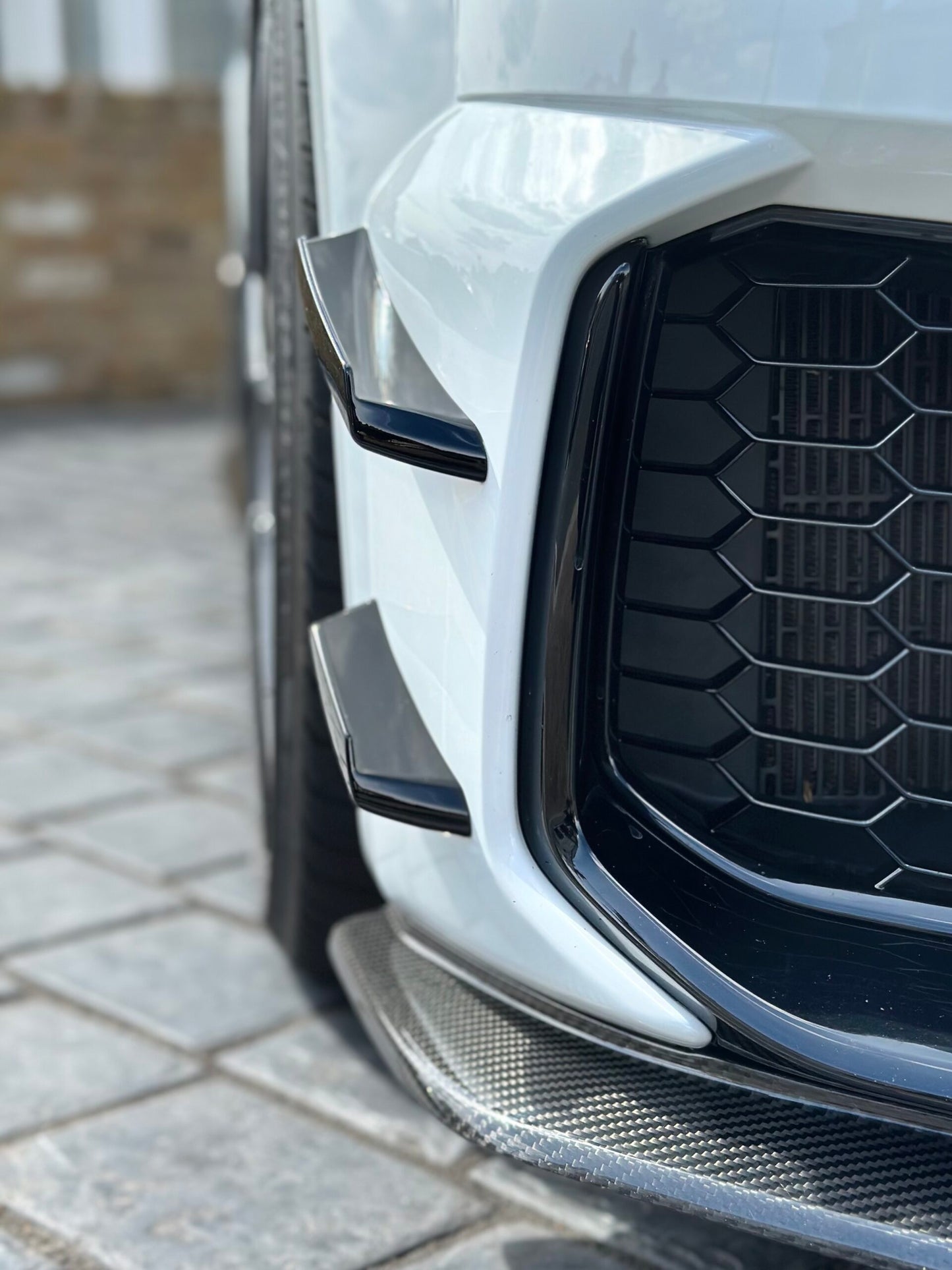 TTRS Front Canards – Audi 8S FL (2020+) ABS GLOSS BLACK 4 PIECE