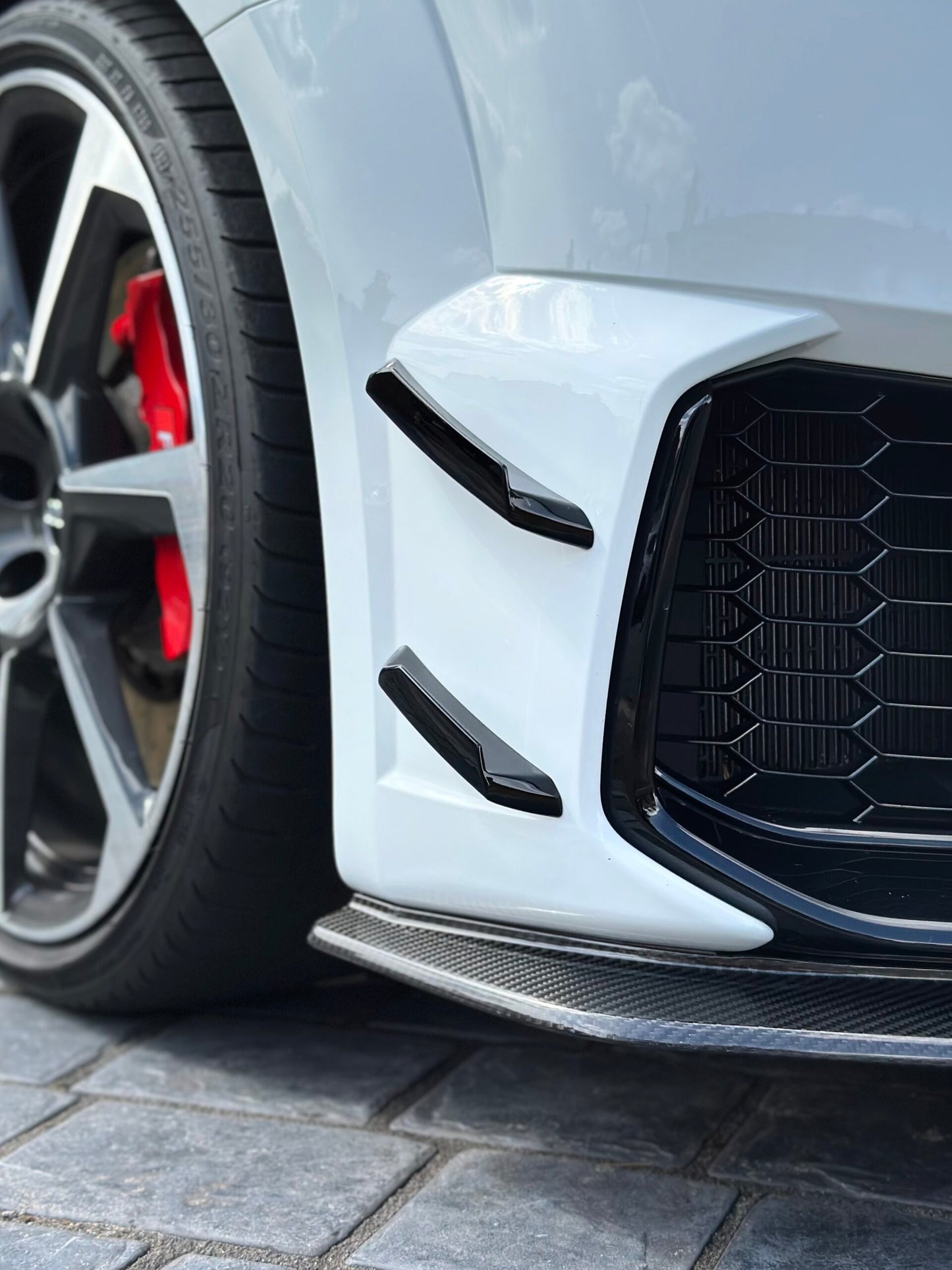 TTRS Front Canards – Audi 8S FL (2020+) ABS GLOSS BLACK 4 PIECE