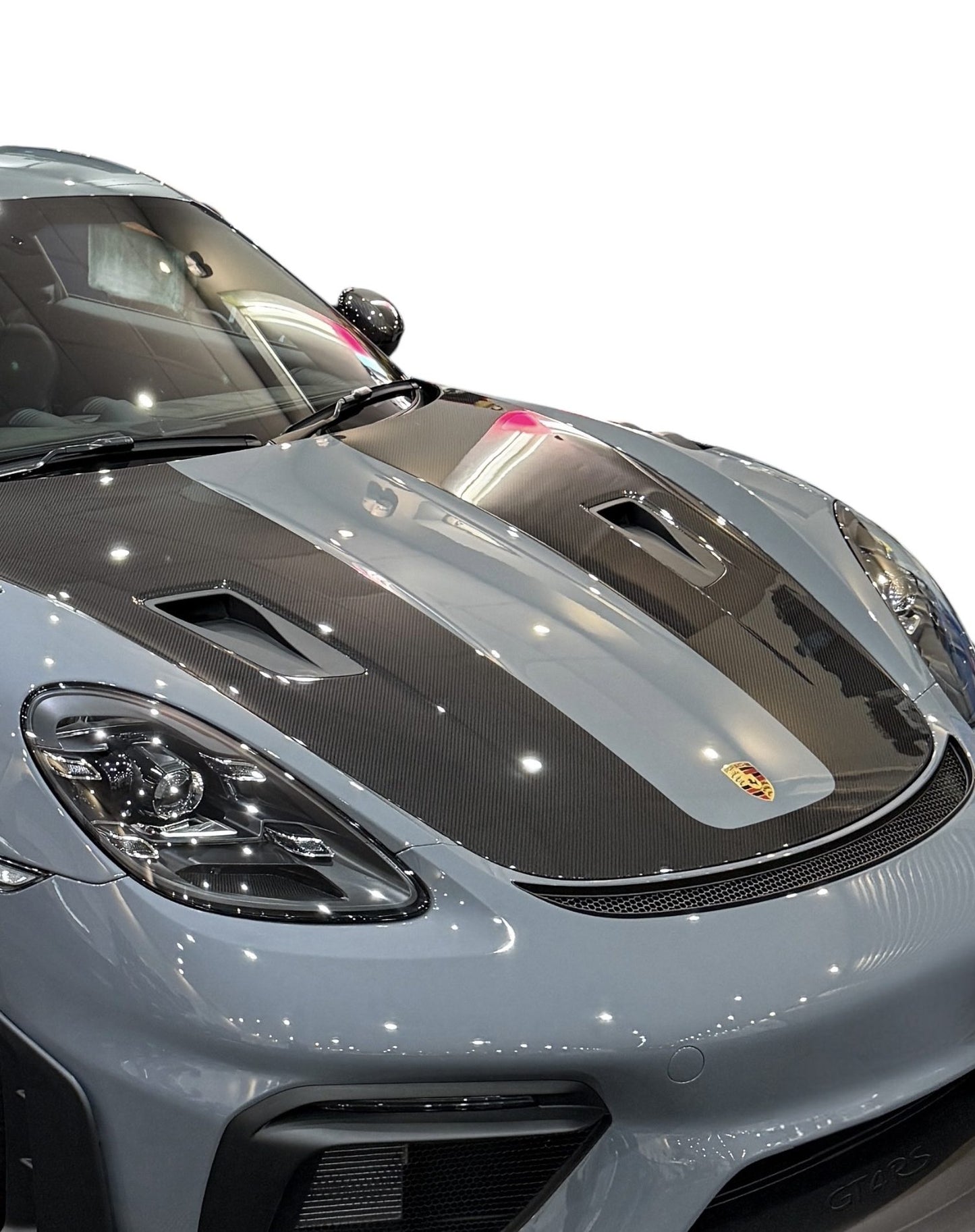 GT4 RS STYLE HOOD - PORSCHE 981/718 GT4 DRY CARBON FULL FUNCTIONAL BONNET