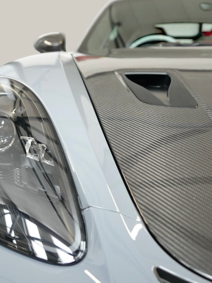 GT4 RS STYLE HOOD - PORSCHE 981/718 GT4 DRY CARBON FULL FUNCTIONAL BONNET