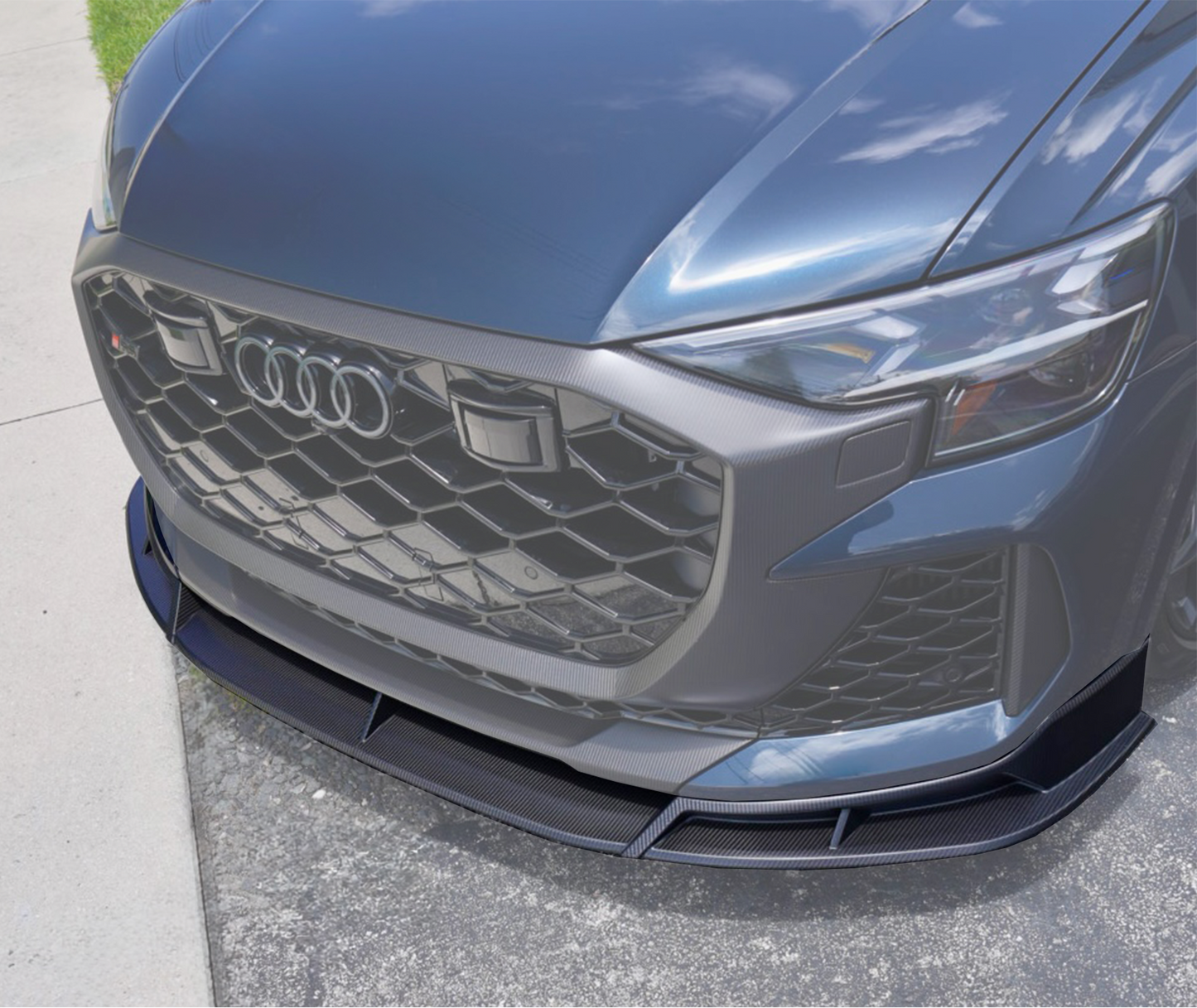 RSQ8 FL GEN 2 Carbon Front Splitter – Audi RSQ8 2025+ Dry Carbon Fiber Front Lip Upgrade