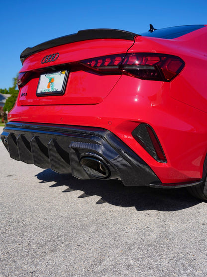 AUDI RS3 8Y GEN 2 - CARBON DIFFUSER INC SIDE ELEMENTS V2 SEDAN (FL Gen 2 8.5)