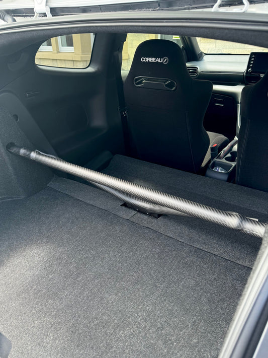 Yaris GR Carbon Strut Brace – Rear Brace & Seat Delete Kit for Toyota GR Yaris